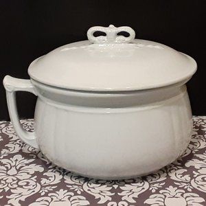 Antique Iron Stone Chamber Pot  B1